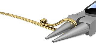 Curved wire with pliers
